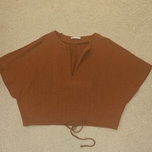 Zara Terracotta Crop Top